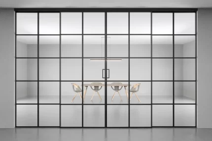 Perete glisant din aluminiu si sticla Diez