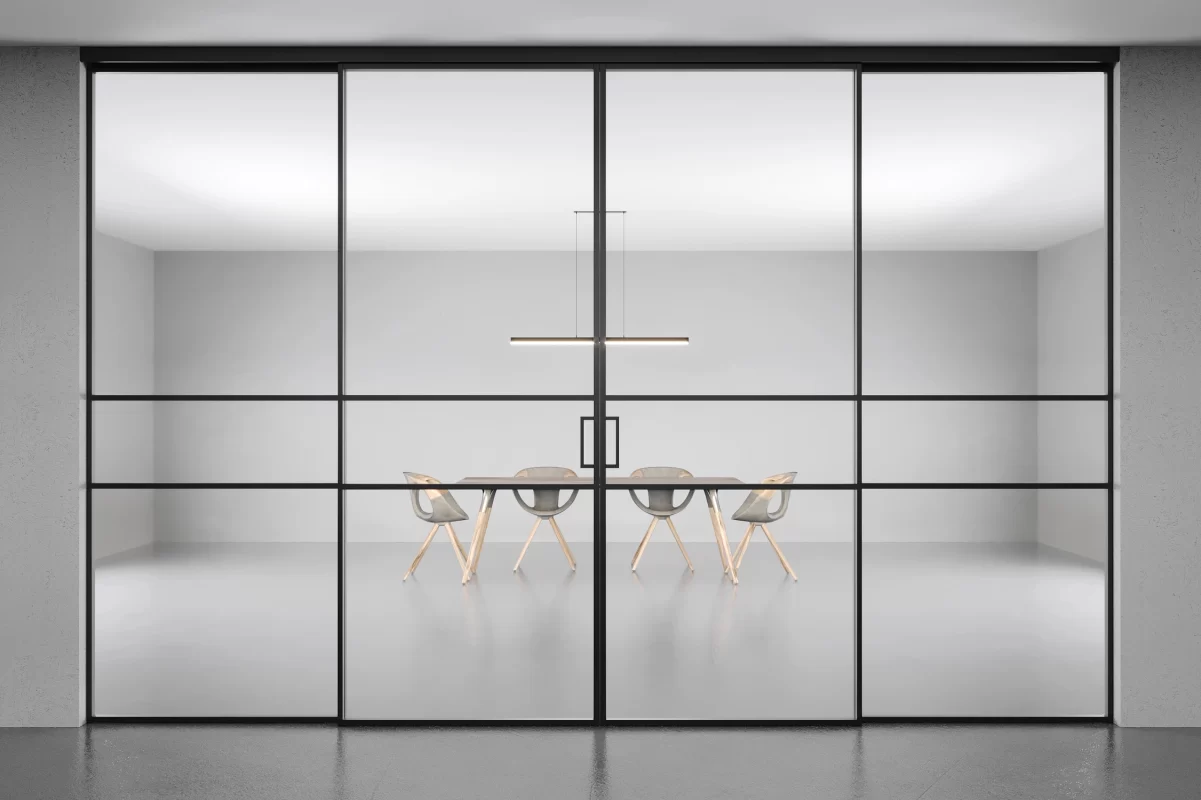 Perete glisant din aluminiu si sticla Trend