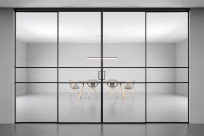 Perete glisant din aluminiu si sticla Trend